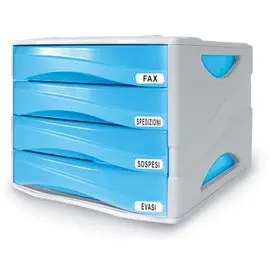 Cassettiera Arda Smile Grigio/Azzurro