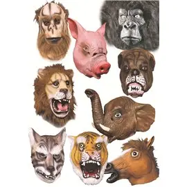 Ciao Maschera Animali in Lattice Assortiti