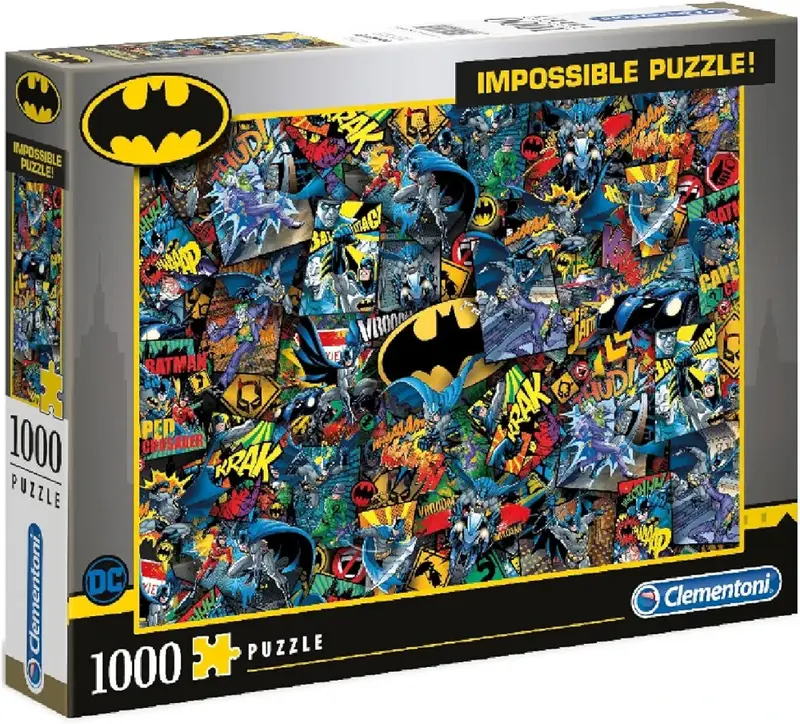 Clementoni - Impossible Puzzle - Batman - 1000 Pezzi - Made In Italy - Puzzle Adulti