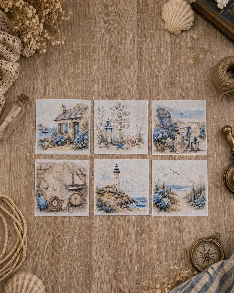 Coastal Vibes | Washi Background Paper Set