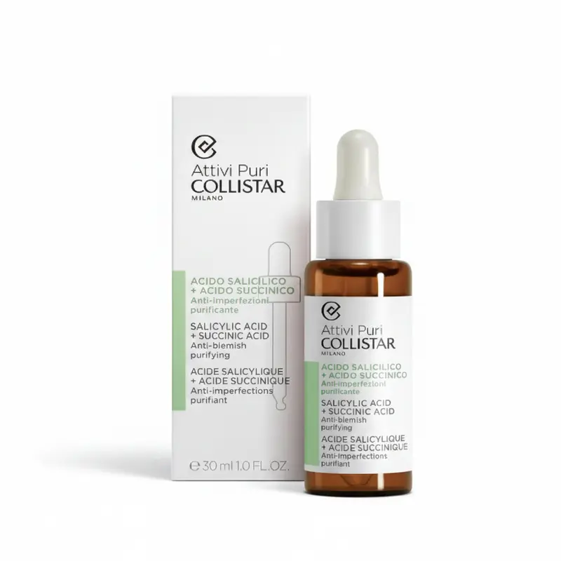 Collistar Attivi Puri - Siero Acido Salicilico + Acido Succinico 30ml Cura Del Viso Antietà