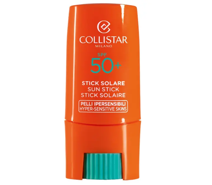 Collistar Stick Solari Protezione Viso Attiva SPF 50+ Pelli Ipersensibili Nei, Cicatrici Tatuaggi