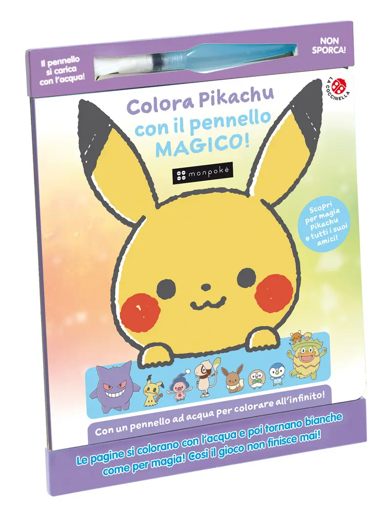 Colora Pikachu con il pennello magico. Monpokè