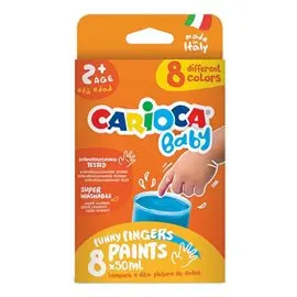 Colori a dita Carioca Baby 80 gr. 8 colori