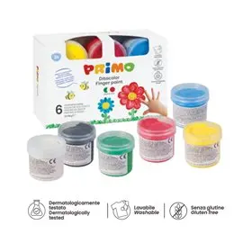 Colori a dita Primo 50 gr. 6 colori