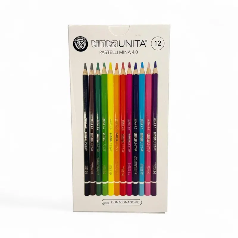 Colori a Pastello Tinta Unita 4 mm Set 12 Pezzi