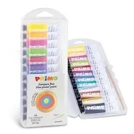 Colori a Tempera Primo 12 ml. Fluo/Metal a 12