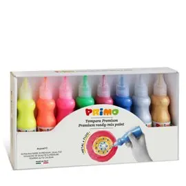 Colori a Tempera Primo 50 ml. Fluo/Metal a 8