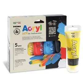 Colori Acrilici Primo 75 ml. 5 colori primari
