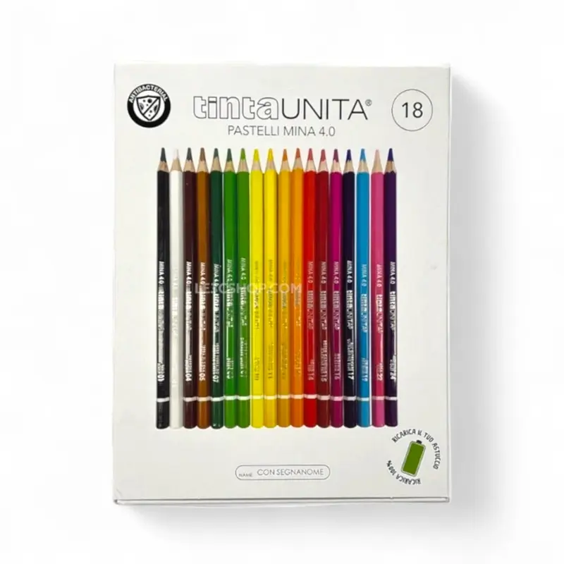 Colori Pastelli Tinta Unita 4 mm – Set 18 Pezzi con Segnanome