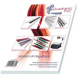 Copertine PVC Quadranti Video Memotak A4 150 M 100 pz.