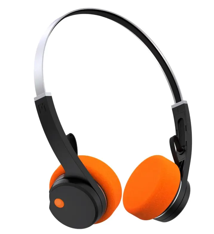 Cuffie anni 80 Mondo Freestyle Defunc wireless nere - arancio