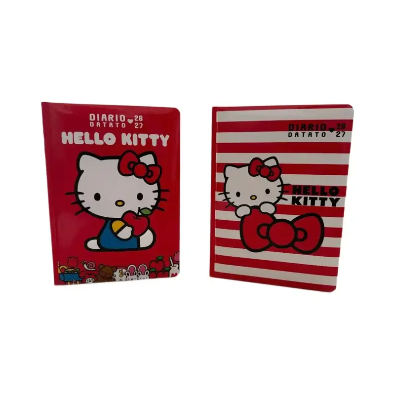 Diario scuola Hello Kitty 2026 2027 datato standard red