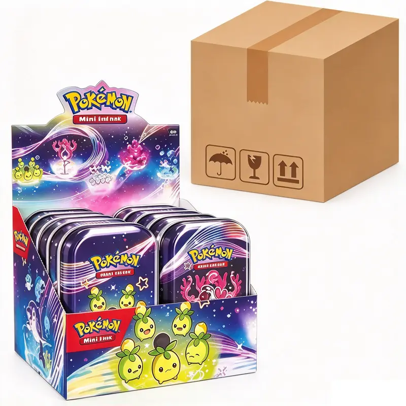 Display Box 10 Mini Tin Pokémon Destino di Paldea case 4 box