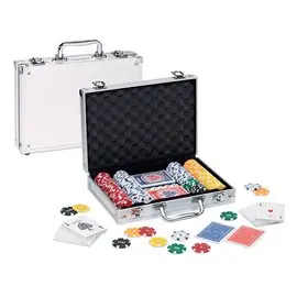 DN Valigetta alluminio con 200 Chips + Carte 03481