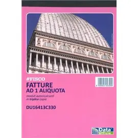 DU Blocchi Fatture 1 aliquota 21,5x14,8 3 Copie 16413C330