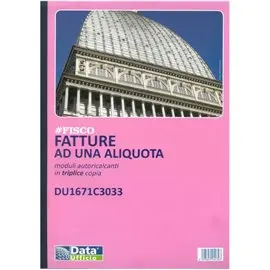 DU Blocchi Fatture 1 aliquota 29,7x21,5 3 Copie 1671C3033