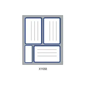 Etichette con bordo e righe 83x53 10x30 pz. Bianco