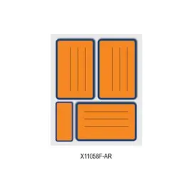 Etichette con bordo e righe 83x53 10x30 pz.