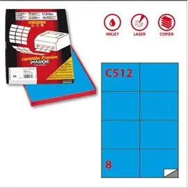Etichette su A4 Markin 105 x 74 800 pz. Blu