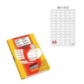 Etichette su A4 Markin Satin Argento 38,1x21,2 10