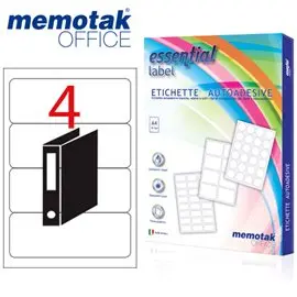 Etichette su A4 Memotak 190 x 61 400 pz.