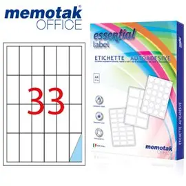 Etichette su A4 Memotak 70 x 25 3600 pz.