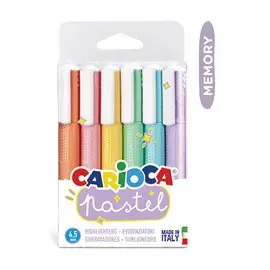 Evidenziatori Carioca Pastel a 6