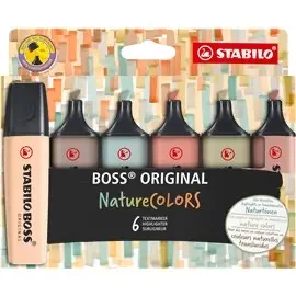 Evidenziatori Stabilo Boss Nature Colors 6 Colori