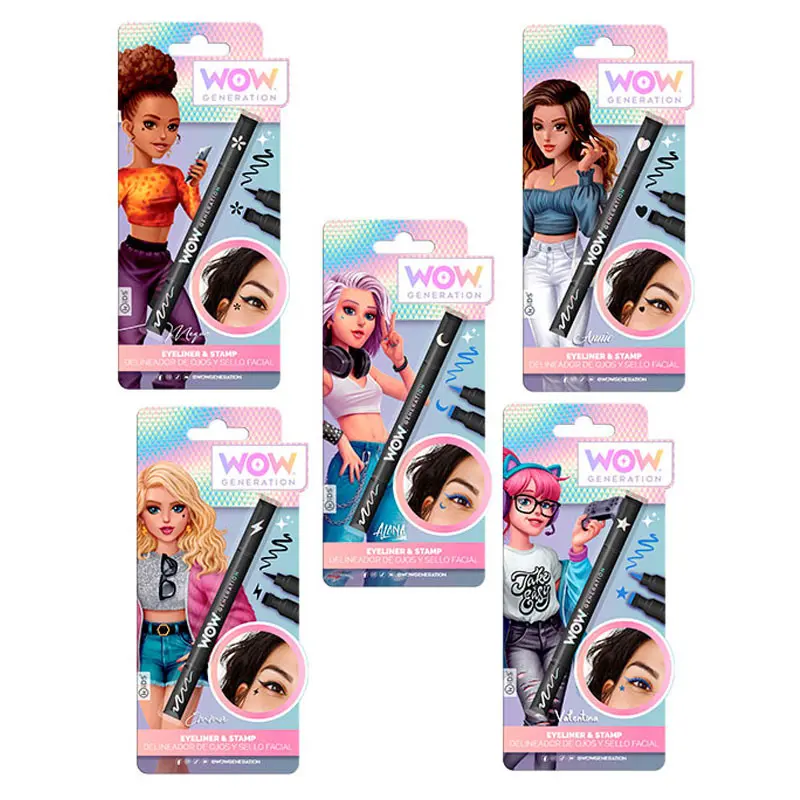 Eyeliner con Timbrino Facciale WOW Generation – Trucco Bambine Stella, Cuore, Fulmine