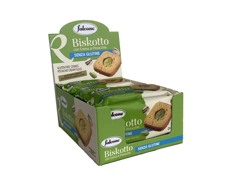 FALCONE BISKOTTO CON CREMA AL PISTACCHIO SENZA GLUTINE 60GR - Conf. da 12