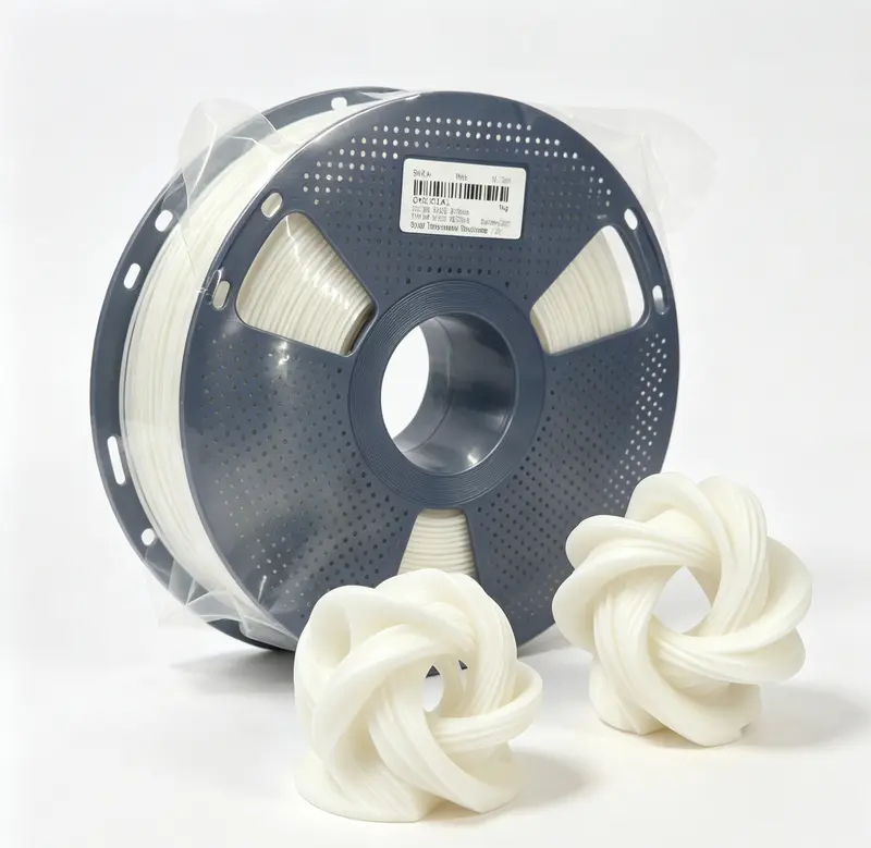 Filamento 3D Silk PLA+ Bianco 1kg, Diametro 1.75mm, Finitura Seta Lucida