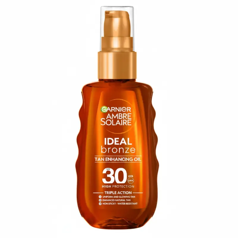 Garnier Ambre Solaire Ideal Bronze Tan Enhancing Oil SPF 30 - Olio Solari 150ml Protezione Corpo