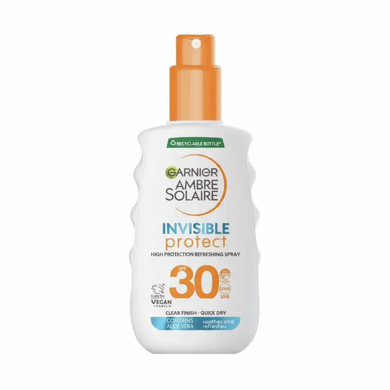Garnier Ambre Solaire Invisible Protect Spray SPF 30 - 150ml Solari Protezione Corpo