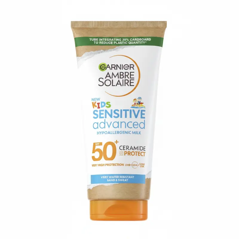 Garnier Ambre Solaire Kids 175ml SPF 50+ - Latte Ipoallergenico con Ceramide Solari Protezione Bimbi