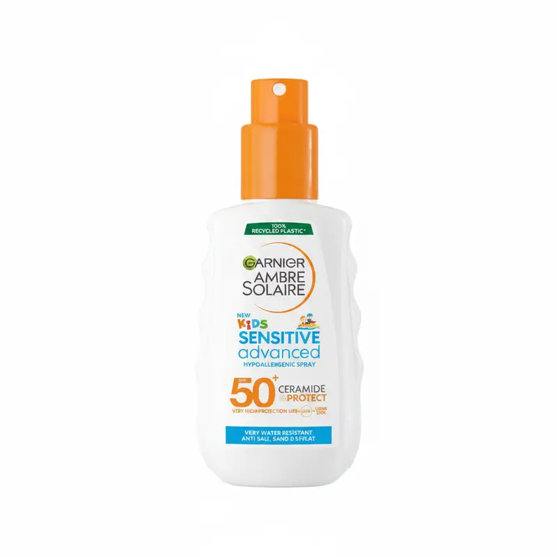 Garnier Ambre Solaire Kids Sensitive 150ml Spray SPF 50+ -Ceramide Protect Solari Protezione Bimbi