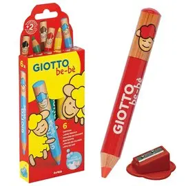 Giotto Bebe Matitoni a 6 + Temperino F481000