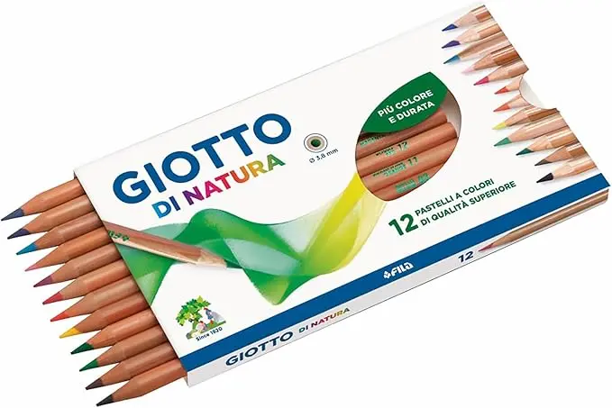 Giotto di natura -12 pastelli a colori - mina da 3.8 mm