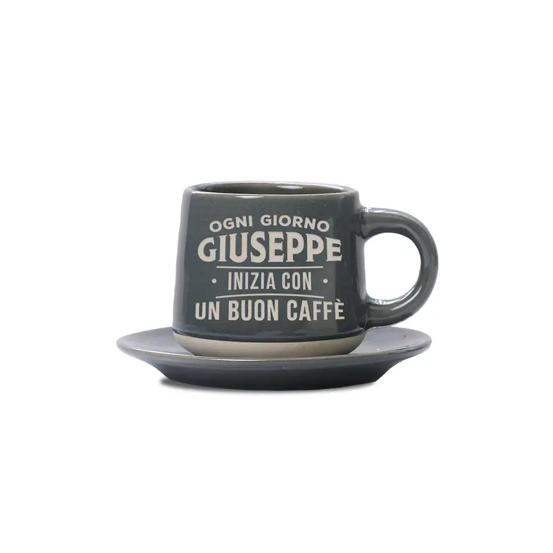 GIUSEPPE - TAZZINA DA CAFFE'+ PIATTINO ABBINATO