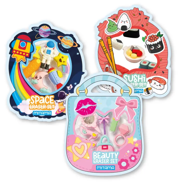 Gomme Mitama Fantasia colorate set scuola creativo