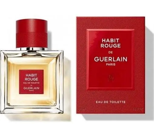Habit Rouge De Guerlain Paris 100ml Eau De Toilette Spray Profumo Uomo 4949