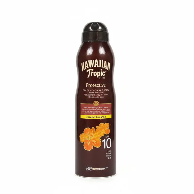Hawaiian Tropic Protective Dry Oil Continuous Spray SPF 10 - 180ml Solari Protezione Corpo