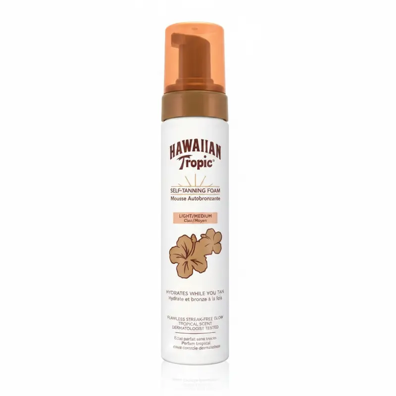 Hawaiian Tropic Self-Tanning Foam - Mousse Autoabbronzante Light/Medium 200ml Solari Protezione Corpo