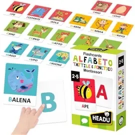 Headu 26 Maxi Flashcards Montessori Alfabeto Suoni e Letter