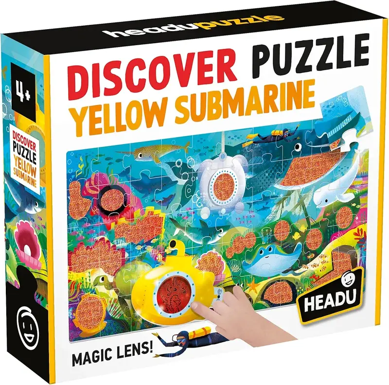 Headu Discover Puzzle Yellow Submarine Gioca e Scopri con il Magico Sottomarino