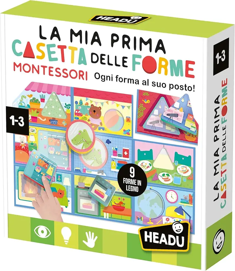HEADU - La Mia Prima Casetta delle Forme Montessori New - Ogni Forma al Suo Posto! | Gioco Educativo per Bambini