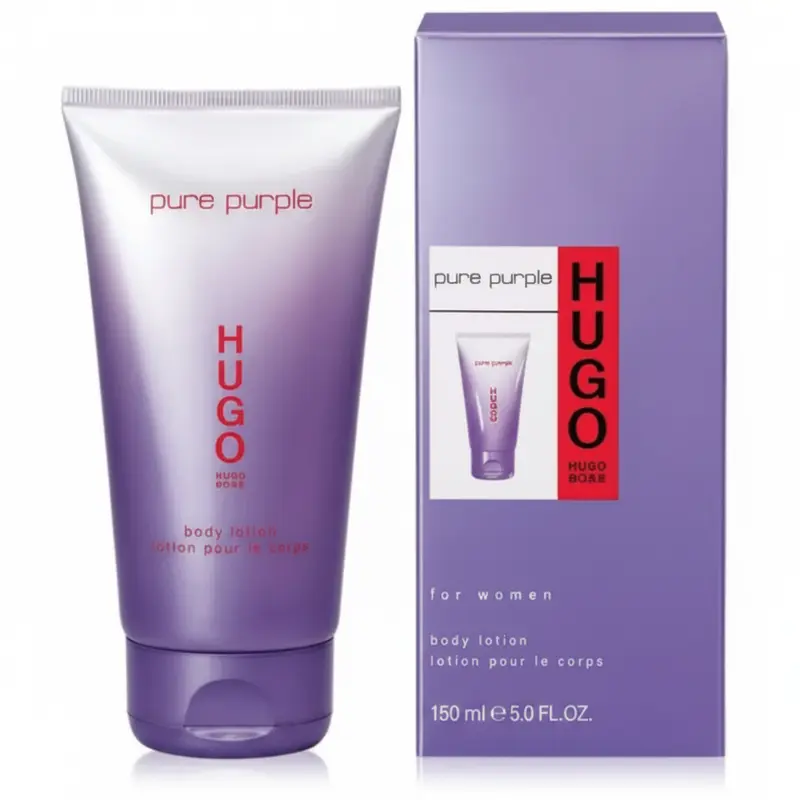 Hugo Pure Purple Body Lotion 150ml Bath&Shower Gel Cura Del Corpo Uomo Bagnoschiuma