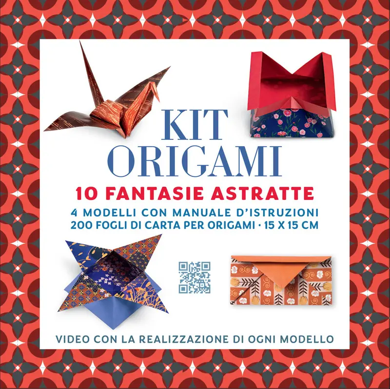Kit origami. 10 fantasie astratte. Strappa e piega XXL