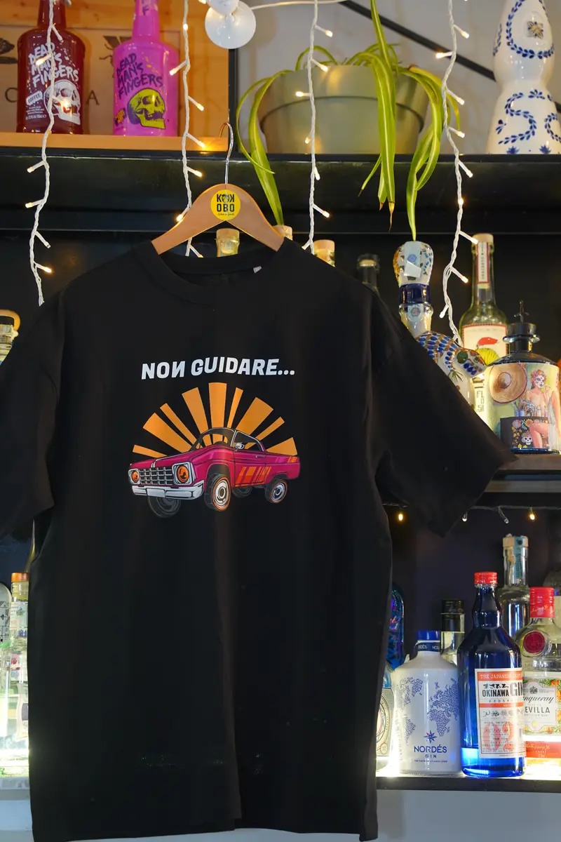 KOKOBO T-Shirt "Non Guidare... che devi Bere!" - Oversized Nera Humor Italiano 11°