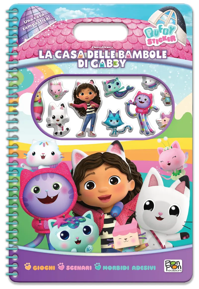 La Casa delle Bambole di Gabby. Puffy sticker. Una casa zampastica